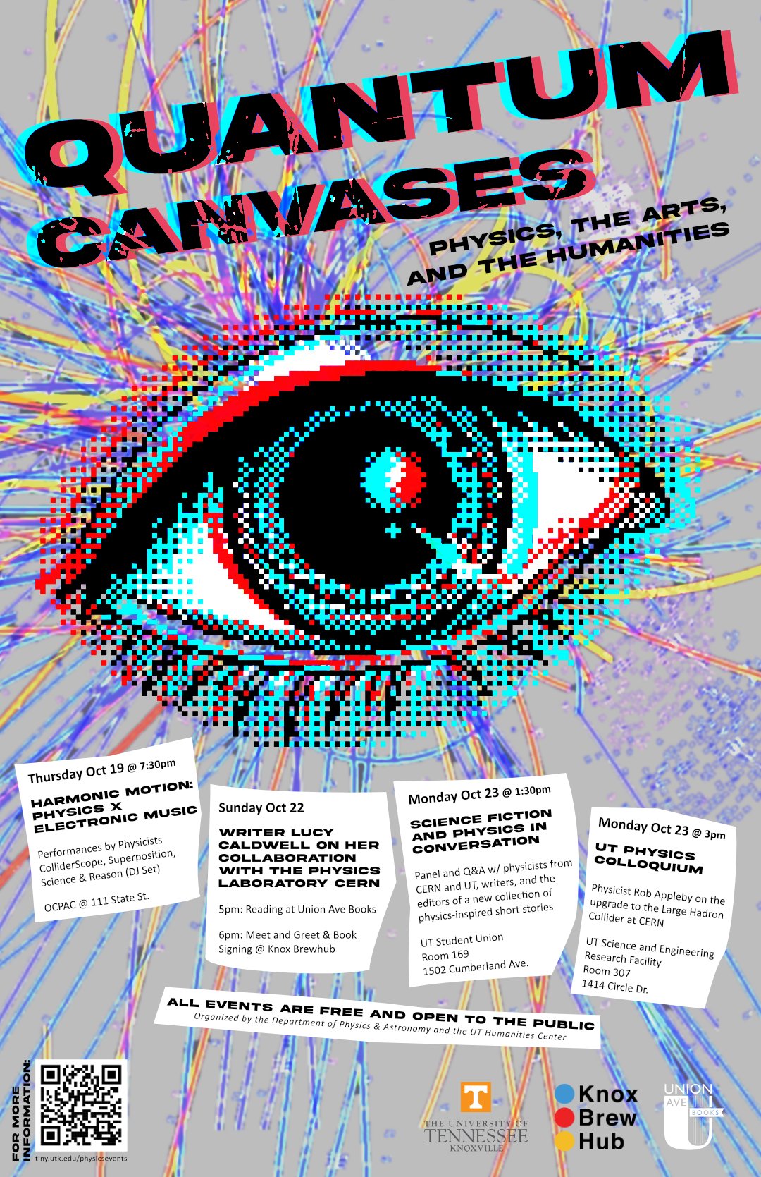 A modern, psychedelic-style poster shows a large open eye staring at the viewer