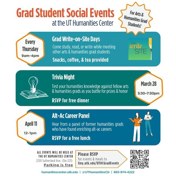 Arts & Humanities Grad Student Social Events from the UTHC